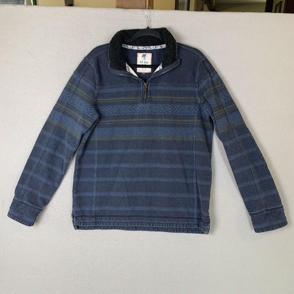 Fat Face Airlie Quarter Zip Sweatshirt Women M Blue Outdoorsy Preppy Gorpcore